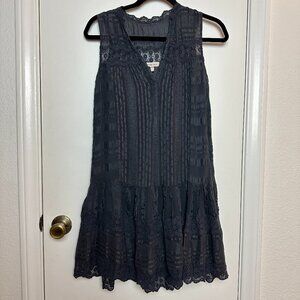 Rebecca Taylor Silk Grey Detailed Dress 4